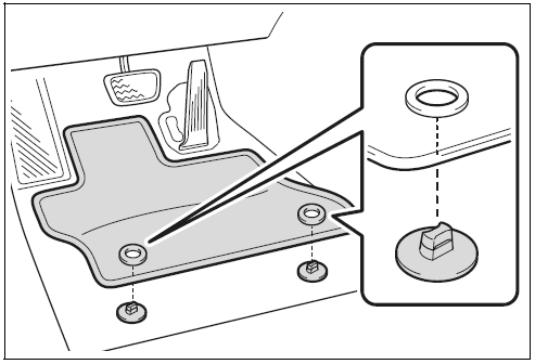 Installing floor mats