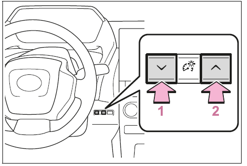 Adjusting the instrument panel light control