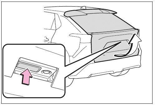 Opening the back door using the back door opener switch