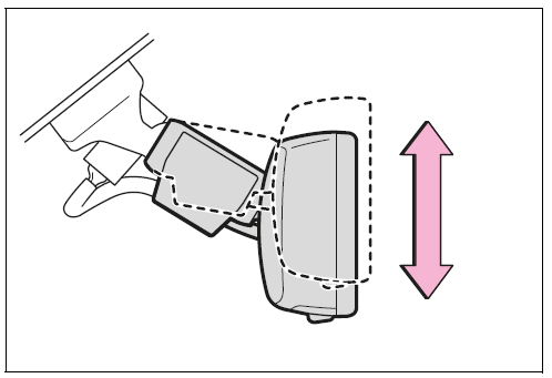Adjusting the height of rear view mirror