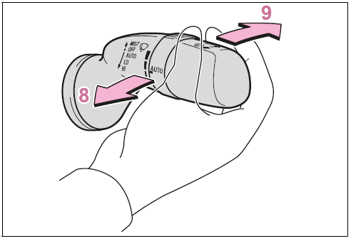 Operating the wiper lever