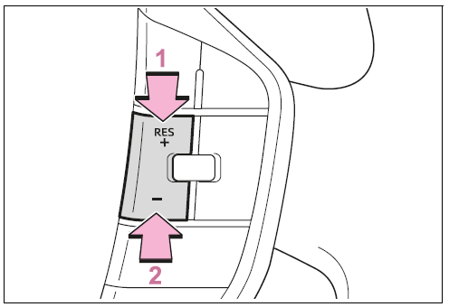 Adjusting the set vehicle speed