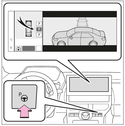 Parking using the perpendicular parking (forward/ reverse) function