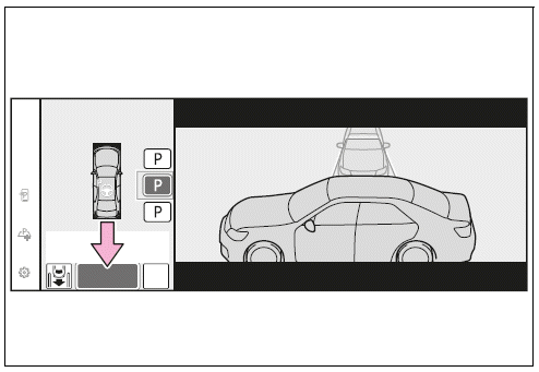 Parking using the perpendicular parking (forward/ reverse) function