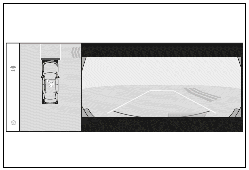 Leaving a parking space using the perpendicular exiting (forward/reverse) function