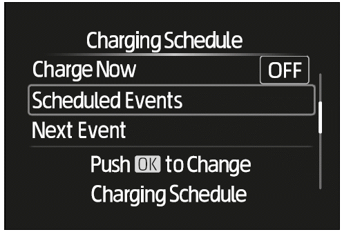 Registering the charging schedule