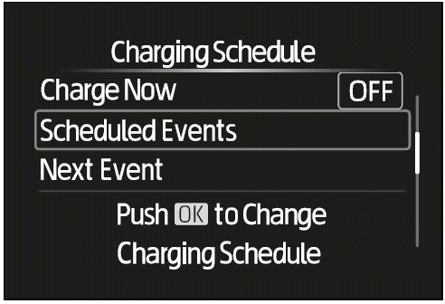 Changing the registered charging schedules