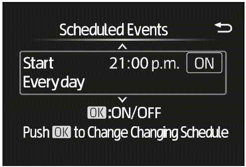 Changing the registered charging schedules