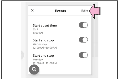 Changing the registered charging schedules