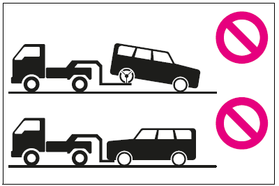 When towing the vehicle