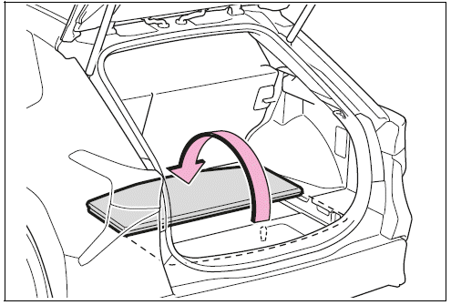Taking out the emergency tire puncture repair kit
