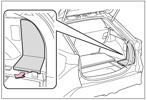 Taking out the emergency tire puncture repair kit